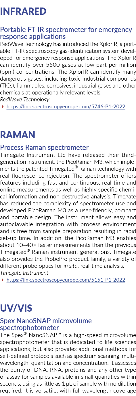 红外便携式傅立叶变换红外光谱仪对RedWave技术已经引入了XplorI应急响应应用程序