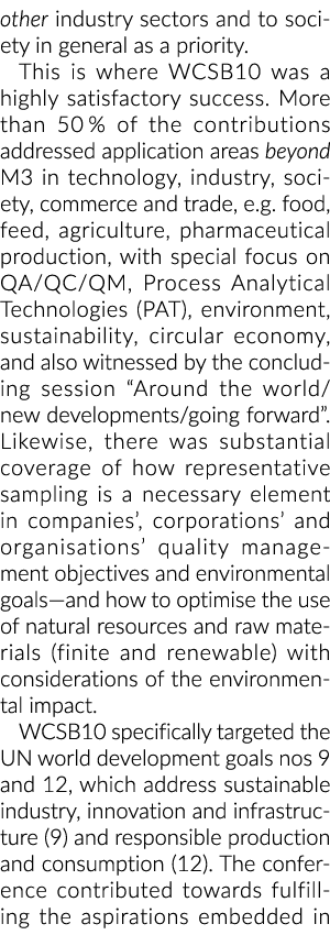 其他行业和社会一般优先WCSB10在这里是一个非常令人满意的成功