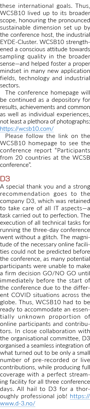 这些国际目标因此,WCSB10达到更广泛的范围,为明显的可持续的维度