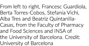 从左到右,弗朗西斯瓜迪奥拉,Berta Torres-Cobos,普Vichi,阿尔巴非常Beatriz Quintanilla-Casas,