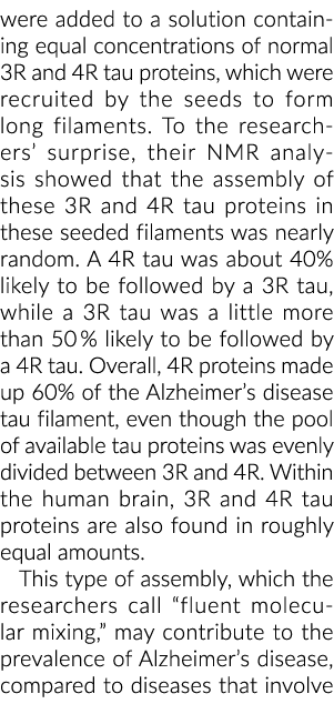 被添加到解决方案包含相同浓度的正常3和4 rτ蛋白,由th招募吗