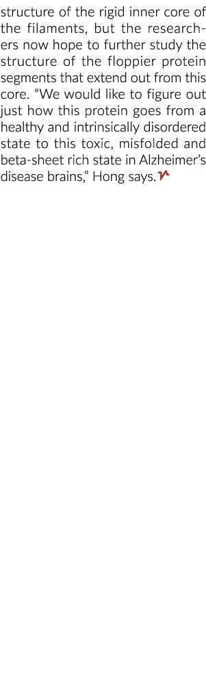 结构的刚性纤维的核心,但现在研究人员希望进一步研究th的结构