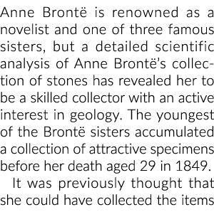 安妮·勃朗特是著名的小说家,著名三姐妹之一,但详细的科学分析安妮兄弟