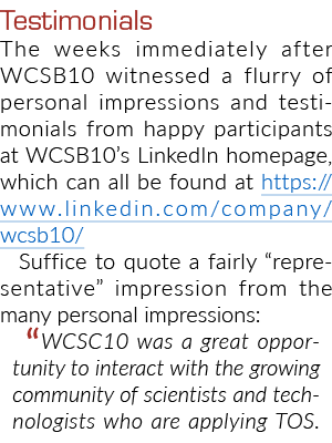 推荐的几周后立即WCSB10出现了一连串的个人印象和奖状没说完