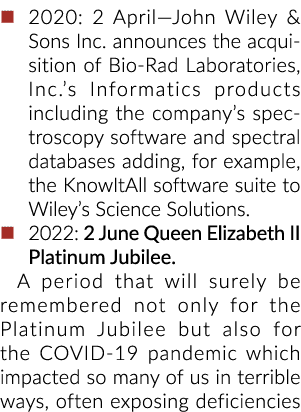 2020:2 April-John威利& Sons . n:行情)宣布收购Bio-Rad实验室、公司信息产品