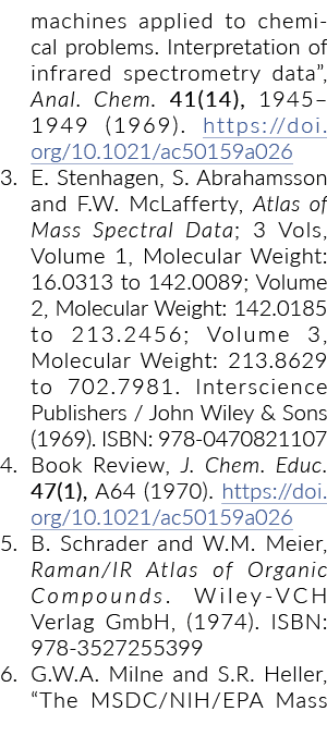 机器应用于红外光谱数据的化学问题的解释,肛门化学41 (14)1945 1949 (