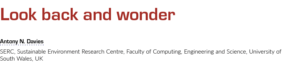 回顾并想知道安东尼戴维斯N SERC、可持续环境研究中心的计算,该文