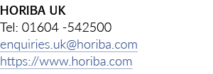HORIBA英国电话:01604 -542500查询英国HORIBA com https: www HORIBA com