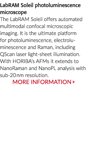 LabRAM苏蕾光致发光显微镜LabRAM Soleil)提供了自动化的多通道共焦显微成像