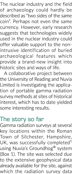 核工业与考古学领域几乎不可能被描述为“一个硬币的两面”。也许……