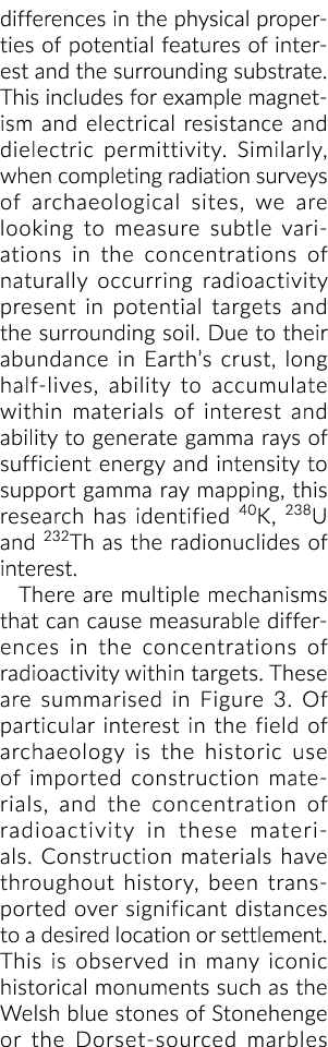 潜在的利益特征的物理性质的差异和周围的基质。这包括……