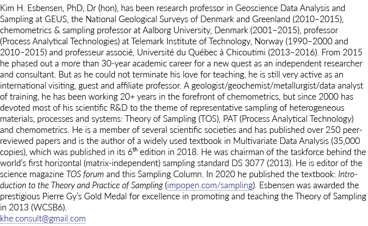 金正日h . Esbensen博士,博士(鸿),已经在地球科学数据分析和取样研究教授在GEUS, Nat……
