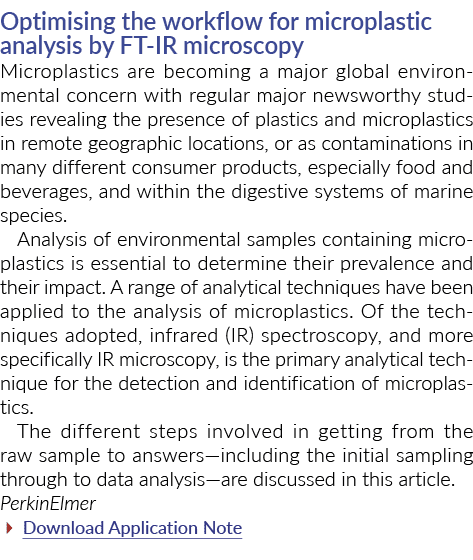 优化工作流程的塑料微粒分析通过红外显微镜塑料微粒成为全球主要envir……