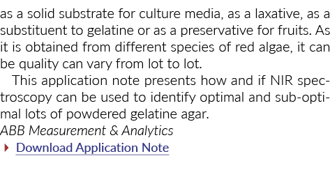 作为培养基的固体基质,作为泻药,取代基胶或作为防腐剂的水果……