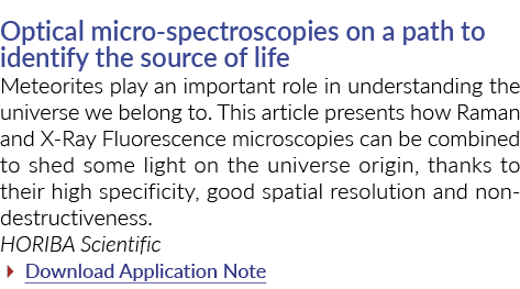 光学micro-spectroscopies陨石的路径识别来源生活发挥重要作用在理解……