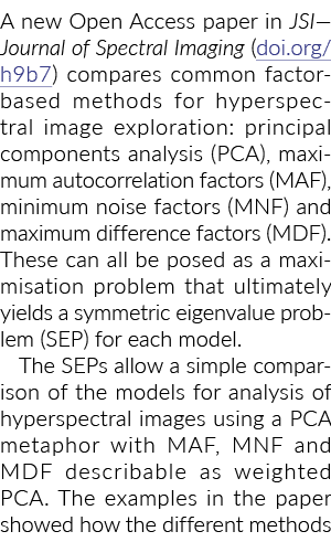 一个新的开放获取论文JSI-Journal光谱成像(doi.org/h9b7)比较常见的因素从而透视的方法……