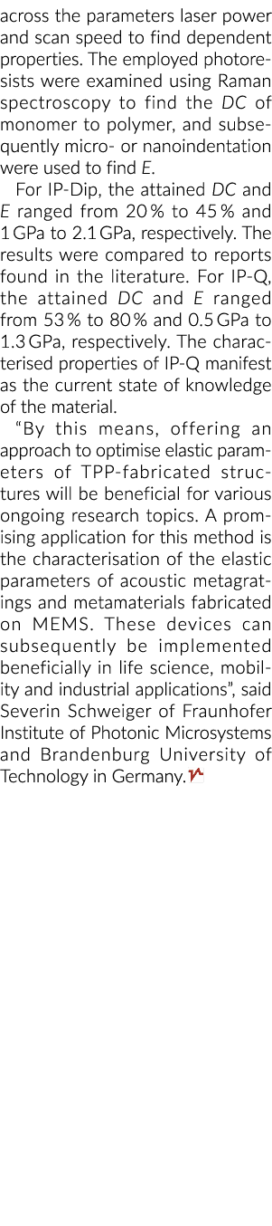 在激光功率和扫描速度的参数依赖属性。采用光阻的检查…