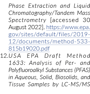 相萃取和液相色谱/串联质谱(2022年8月30日通过)。https://www.epa.gov/si..。