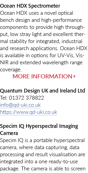 海洋海洋HDX HDX光谱仪使用一种新颖的光具座设计和高性能组件提供高th……