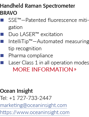 手持式拉曼光谱仪布拉沃�SSE™专利荧光缓解�两激光™激发�IntelliTip™奥特曼……
