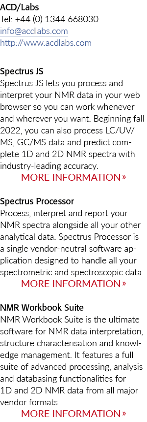 ACD /实验室电话:+ 44 (0)1344 668030 info@acdlabs.com http://www.acdlabs.com Spectrus JS Spectrus JS让你处理一个……