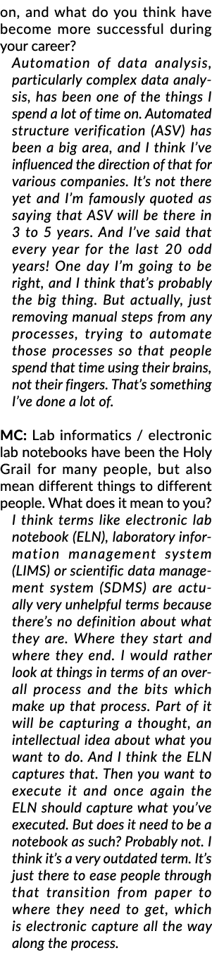 ,你觉得已经变得更加成功的在你的职业生涯?自动化的数据分析,尤其是c…