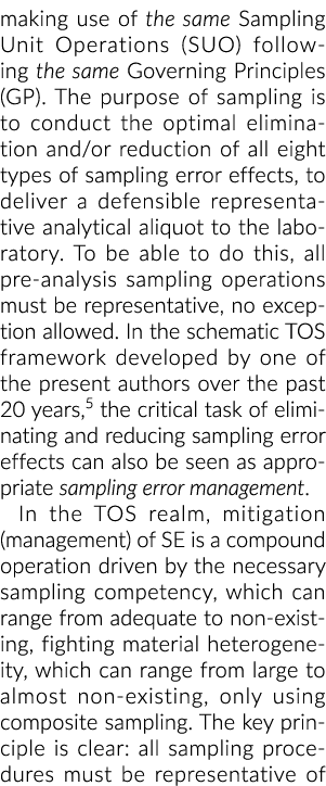 利用相同的抽样单元操作(锁)遵循同样的管理原则(GP)。sa的目的……