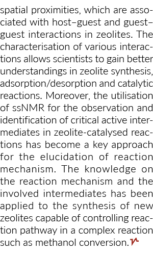 空间接近性,与沸石的主客体和guest-guest交互。characterisat……