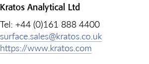 奎托斯分析有限公司电话:+ 44 (0)161 888 4400 surface.sales@kratos.co。英国https://www.kratos.com