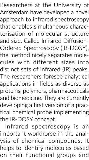 阿姆斯特丹大学的研究人员已经开发出一种新型红外光谱学方法,使一场……半岛综合体育官方APP下载德甲