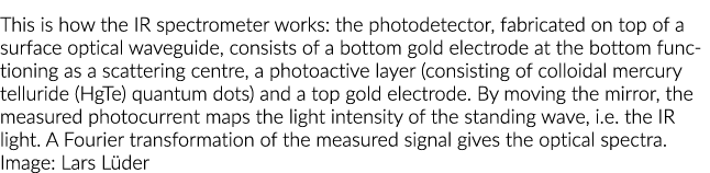 这是红外光谱仪是如何工作的:光电探测器,捏造的光波导表面,由…