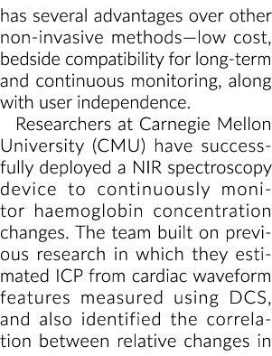 有几个优点超过其他非侵入性methods-low成本,床边兼容性长期和持续的米…