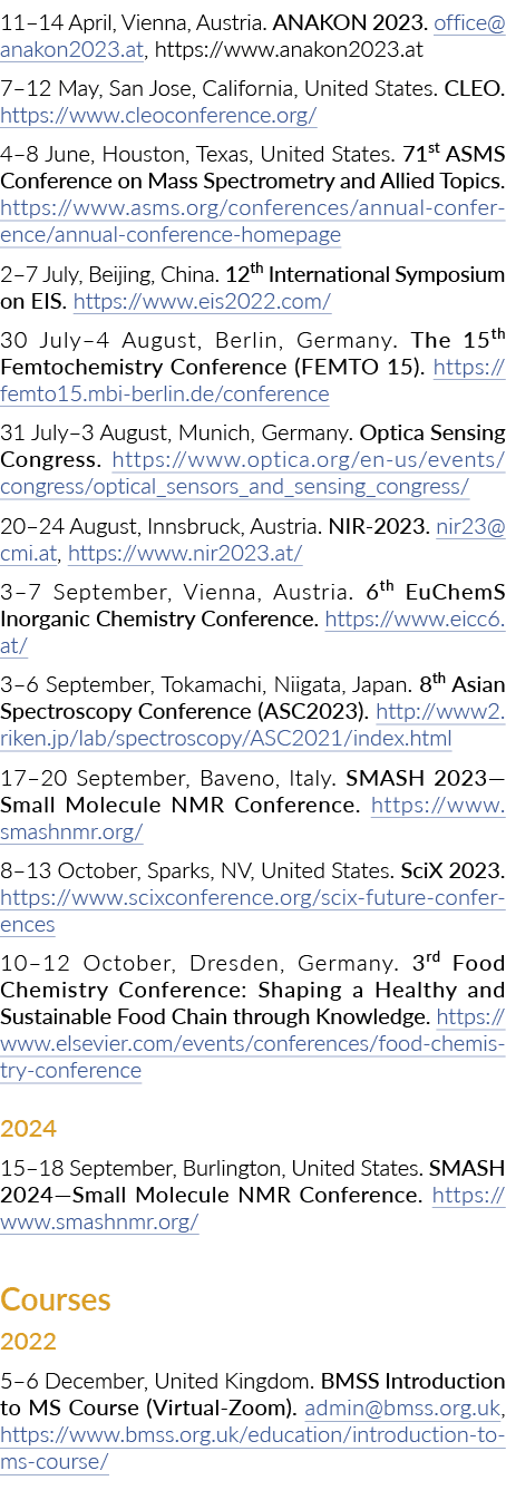 4月11 - 14号,奥地利的维也纳。ANAKON 2023。office@anakon2023.at, https://www.anakon2023.at 7–12 May, San Jose, Califo...