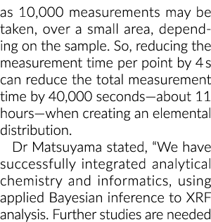 10000测量可能是,在一个小区域,根据样本。因此,减少测量时间体育……