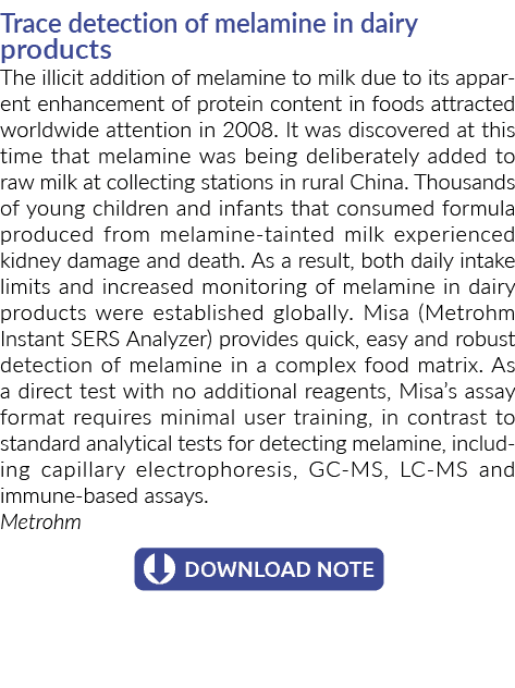 ﻿跟踪检测乳制品中三聚氰胺的非法添加三聚氰胺牛奶因其明显enhanceme……