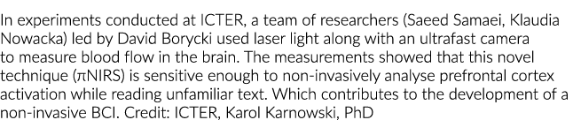 在ict的实验,一组研究人员(赛义德Samaei, Klaudia Nowacka)由大卫Borycki使用拉…