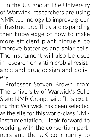 在英国华威大学,研究人员正在使用核磁共振技术来提高绿色基础设施。…