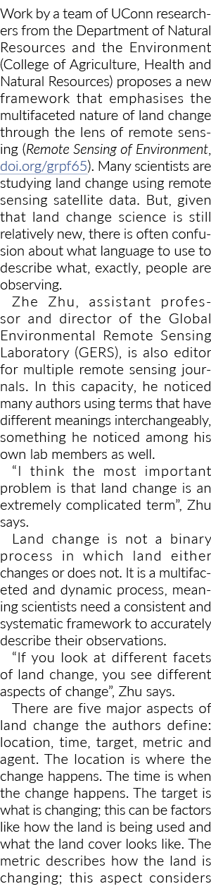 工作康州大学的一个研究小组的自然资源和环境(大学的贡献…