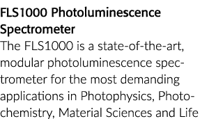 FLS1000光致发光光谱仪FLS1000是最先进的,模块化的光致发光光谱仪……