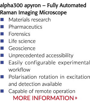 alpha300 apyron——全自动拉曼成像显微镜研究药学���材料取证�生活sc…