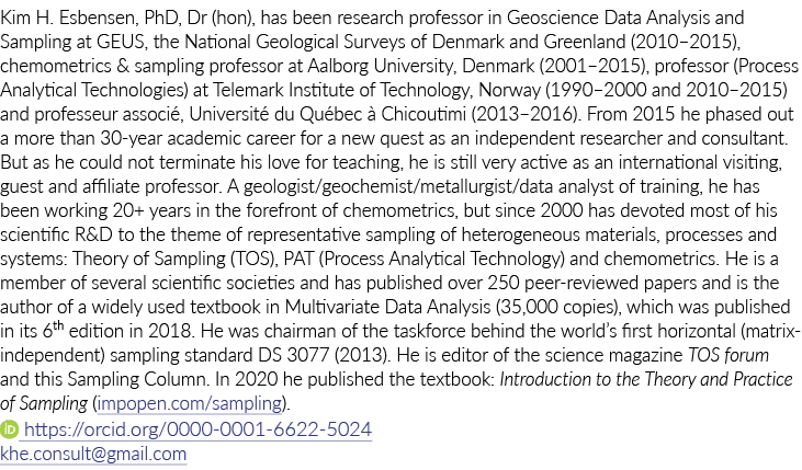 金正日h . Esbensen博士,博士(鸿),已经在地球科学数据分析和取样研究教授在GEUS, Nat……