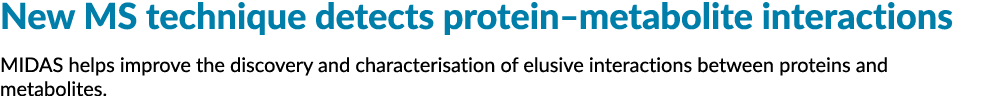 新技术检测女士protein-metabolite MIDAS的交互有助于提高厄尔的发现和描述……