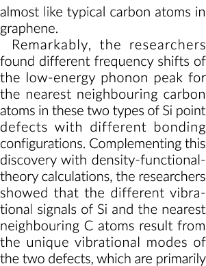 就像典型的碳原子在石墨烯。值得注意的是,研究人员发现不同的频率变化的低…