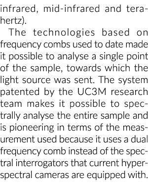 红外、中红外和太赫兹)。基于频率梳技术用于测定成为可能安娜……