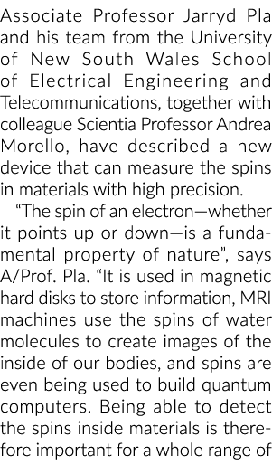 副教授Jarryd解放军和他的团队从新南威尔士大学电气工程学院的一个…