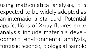 使用数学分析,它预计将广泛采用的国际标准。潜在的应用……