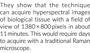 他们表明,该技术可以获取高光谱图像的生物组织的视野1380×800…