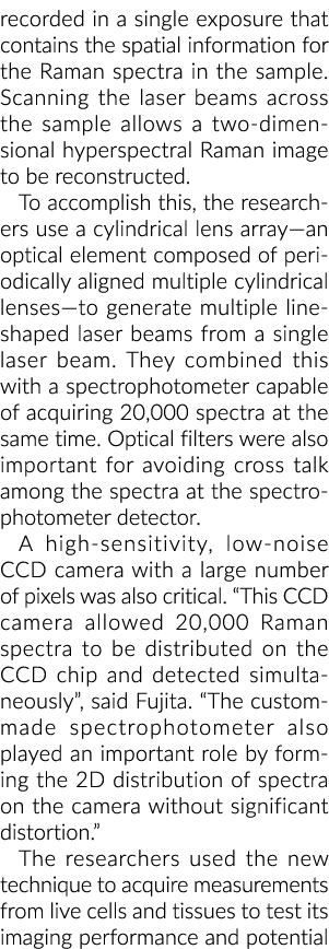 包含空间信息记录在一个曝光的拉曼光谱样本。扫描……