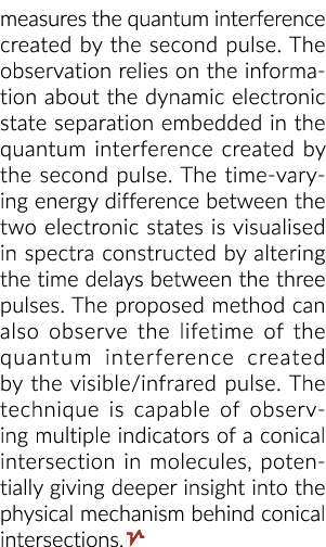 第二个脉冲产生的量子干涉措施。观察依赖于信息dy……