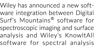 威利已经宣布一个新的软件集成数字冲浪山脉之间的光谱成像®软件…